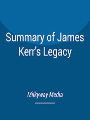 cover image of Summary of James Kerr's Legacy
